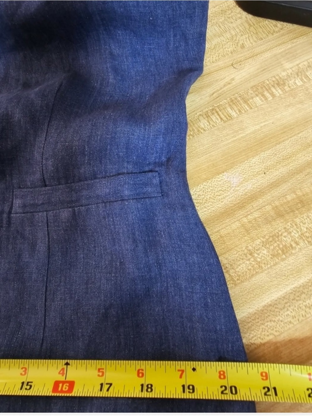 Jenni Kayne Callan Linen Dress Chambray Blue NWT L Midi Button Front Minimalist - Picture 11 of 13